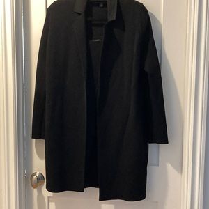 Heavy knit long blazer and tank set